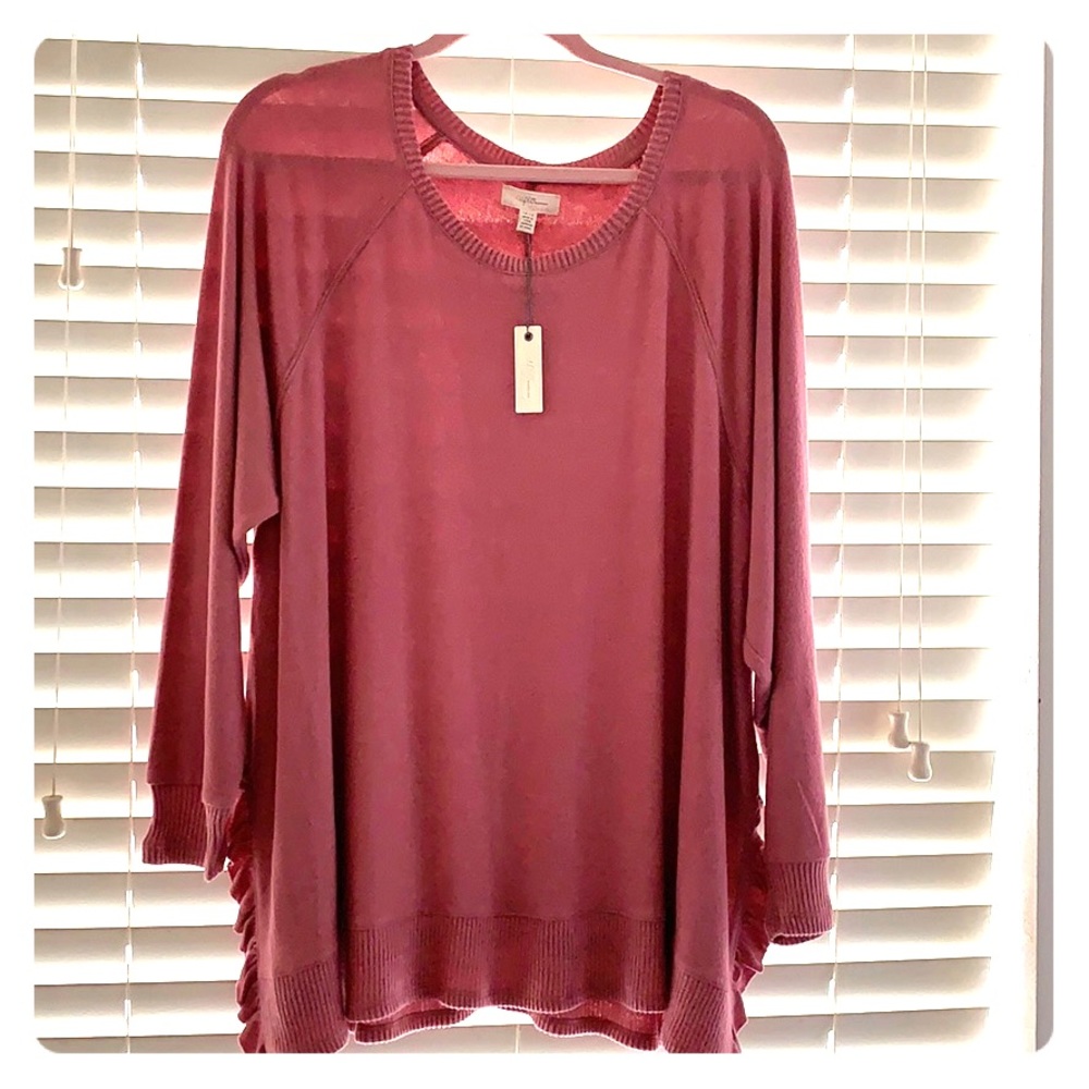 New Winter Women’s Boho Sweater Size XL-1X pink